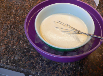 almost ready to freeze the ginger ice cream